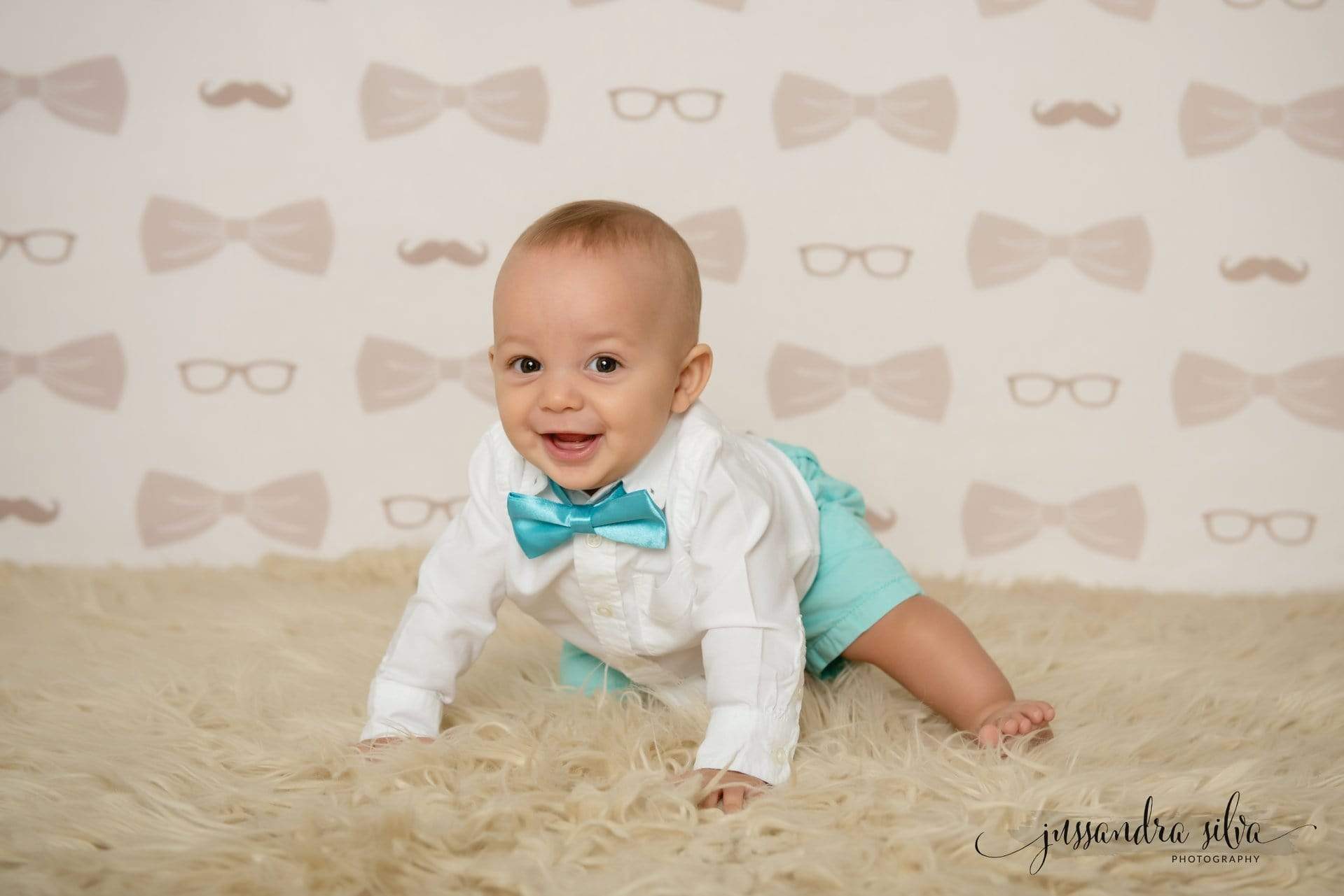 Katebackdrop£ºKate Bowties for Little Guys in Brown Father's Day Backdrop for Photography Designed by Amanda Moffatt