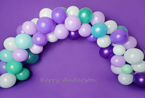 Katebackdrop£ºKate Purple Balloons Birthday Children Backdrop for Photography Designed by Kerry Anderson