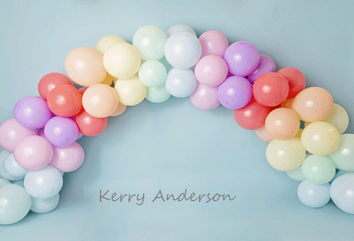 Katebackdrop£ºKate Rainbow Balloons Birthday Children Backdrop for Photography Designed by Kerry Anderson