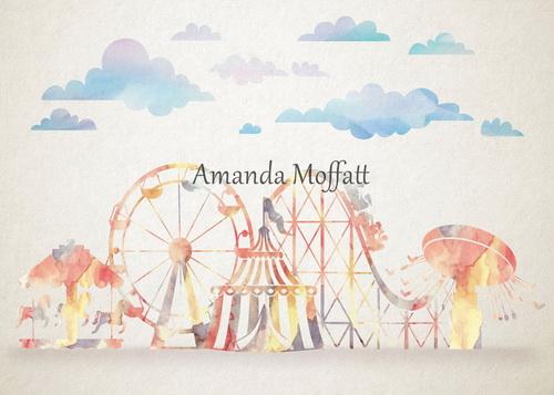 Katebackdrop£ºKate Ferris Wheel Merry-go-round  Coaster Circus Park Backdrop for Photography Designed by Amanda Moffatt
