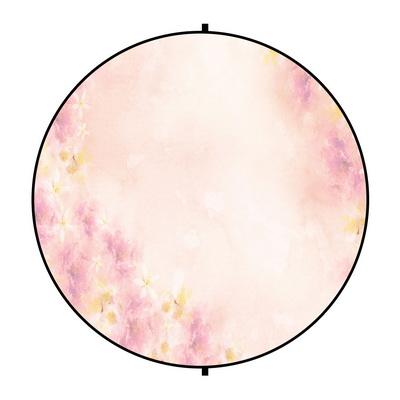Kate rose abstrait / fleurs roses rondes toile de fond pliable mixte pour la photographie de bébé 5X5ft (1.5x1.5m)