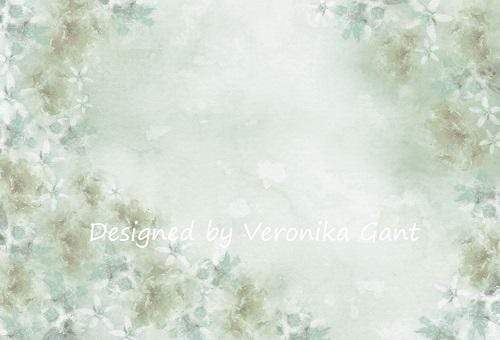 Katebackdrop£ºKate Fine Art Watercolors Green Flowers Abstract Backdrop designed by Veronika Gant
