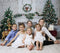 Katebackdrop£ºKate Christmas Tree with Fireplace White Brick Wall Warmful Backdrop for Photography
