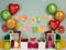 Kate Enfant Anniversaire Fruits Ballons Coloré Toile de fond pour la photographie - Kate Backdrop FR