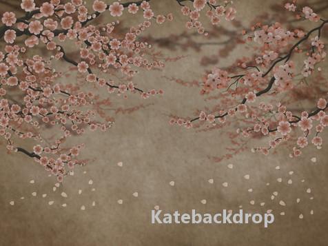 Katebackdrop£ºKate Abstract Brown Fine Art Flowers Backdrop for Photography