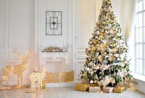 Katebackdrop£ºKate Christmas Tree Room Reindeer Decoration Backdrop for Photography