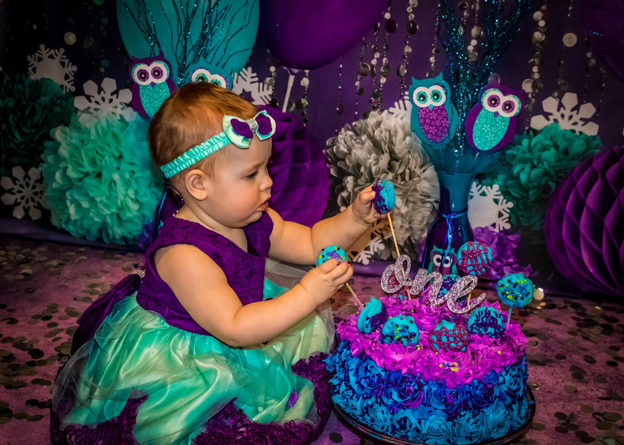Kate Violet Bleu Pays des merveilles Toile de fond conçue par Mandy Ringe Photographie