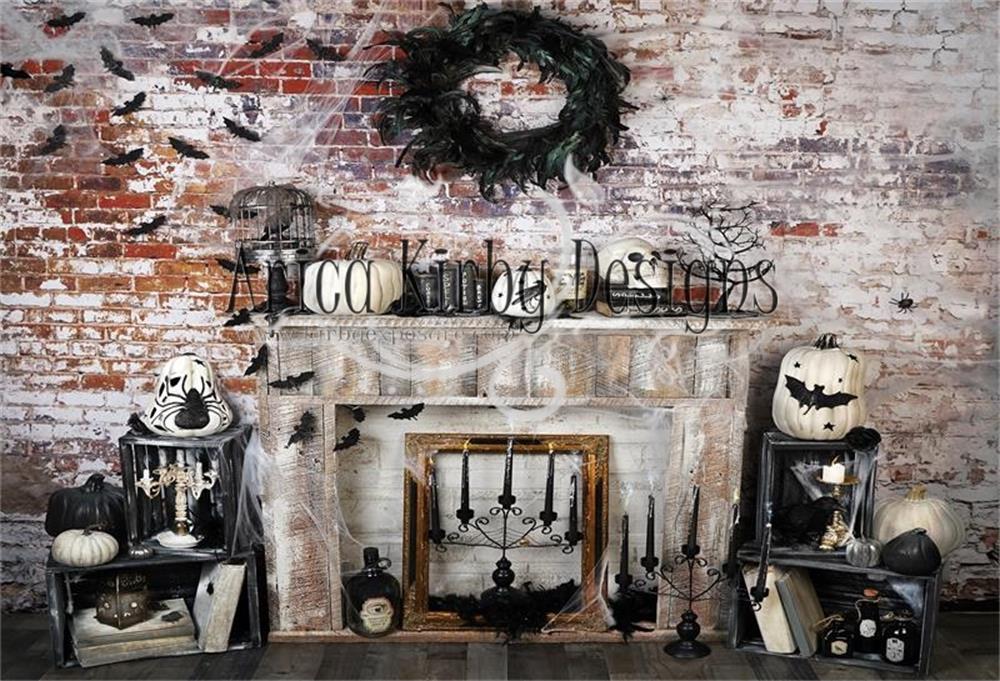 Kate Toile de fond de cheminée d'Halloween conçue par Arica Kirby