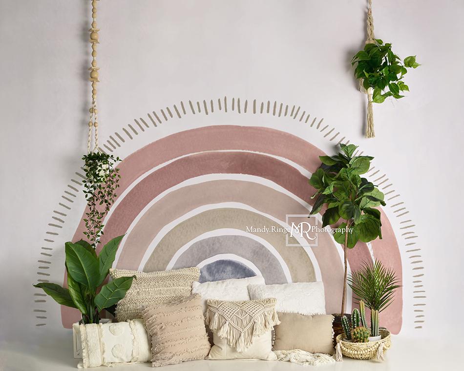 Kate Boho Arc-en-ciel Oreiller Toile de fond conçu par Mandy Ringe - Kate Backdrop FR