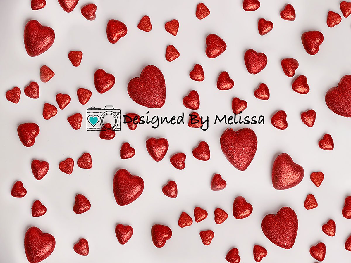 Kate Toile de fond coeurs rouges de la Saint-Valentin conçue par Melissa King