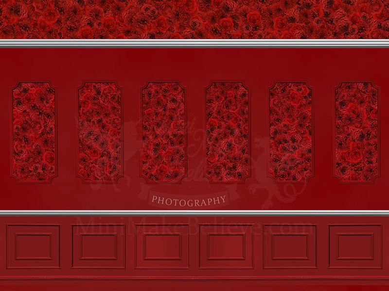 Kate Mur Rouge Saint-Valentin Toile de fond conçue par Mini MakeBelieve