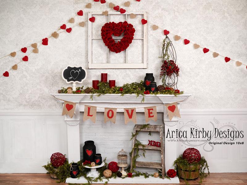 Kate Saint-Valentin Amour LOVE Toile de fond Conçu par Arica Kirby
