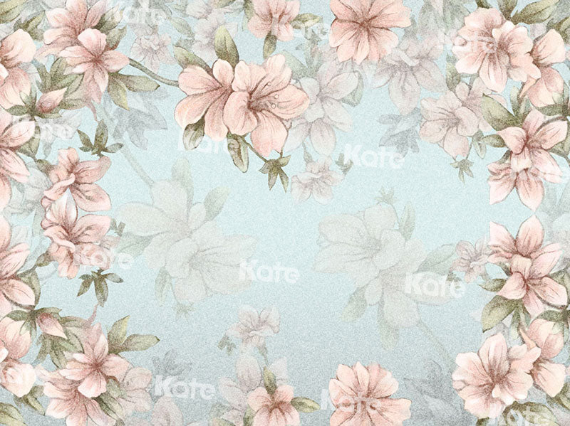 Kate Fleur de cerisier Rose Printemps Bleu Toile de fond  pour la photographie - Kate Backdrop FR