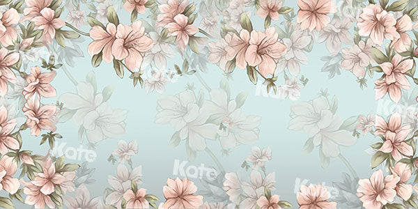 Kate Fleur de cerisier Rose Printemps Bleu Toile de fond  pour la photographie - Kate Backdrop FR
