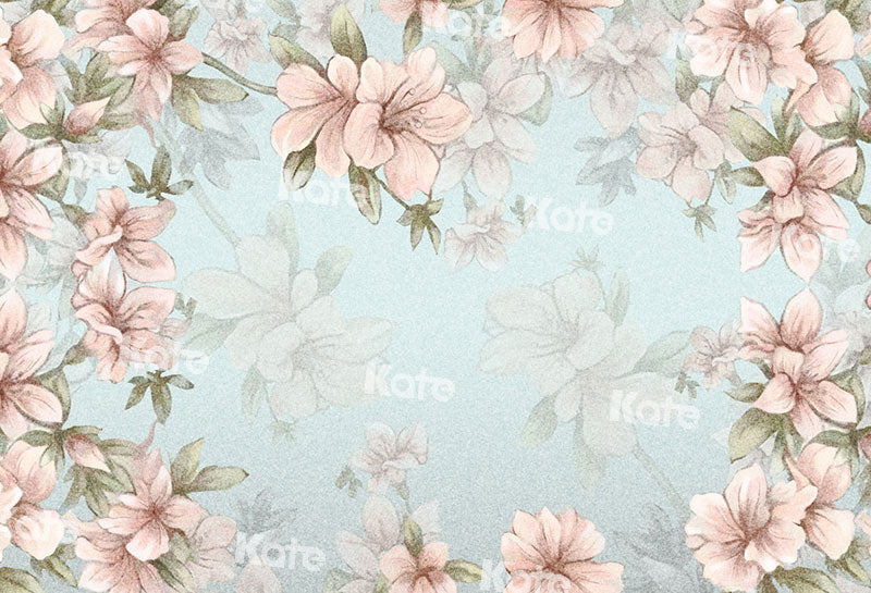 Kate Fleur de cerisier Rose Printemps Bleu Toile de fond  pour la photographie - Kate Backdrop FR