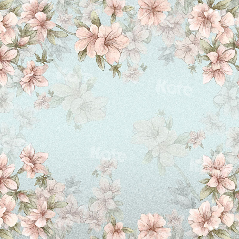 Kate Fleur de cerisier Rose Printemps Bleu Toile de fond  pour la photographie - Kate Backdrop FR