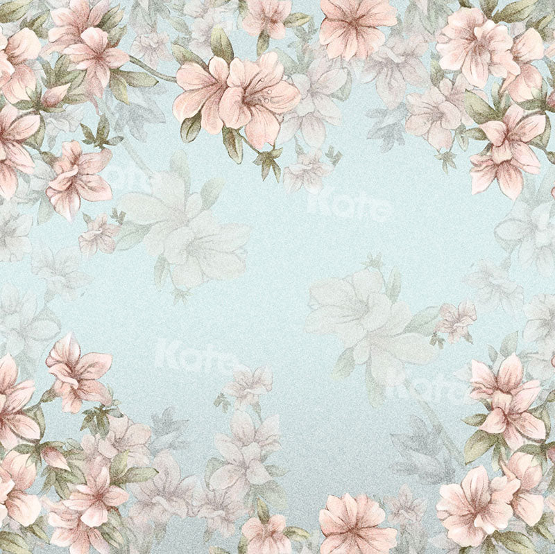 Kate Fleur de cerisier Rose Printemps Bleu Toile de fond  pour la photographie - Kate Backdrop FR