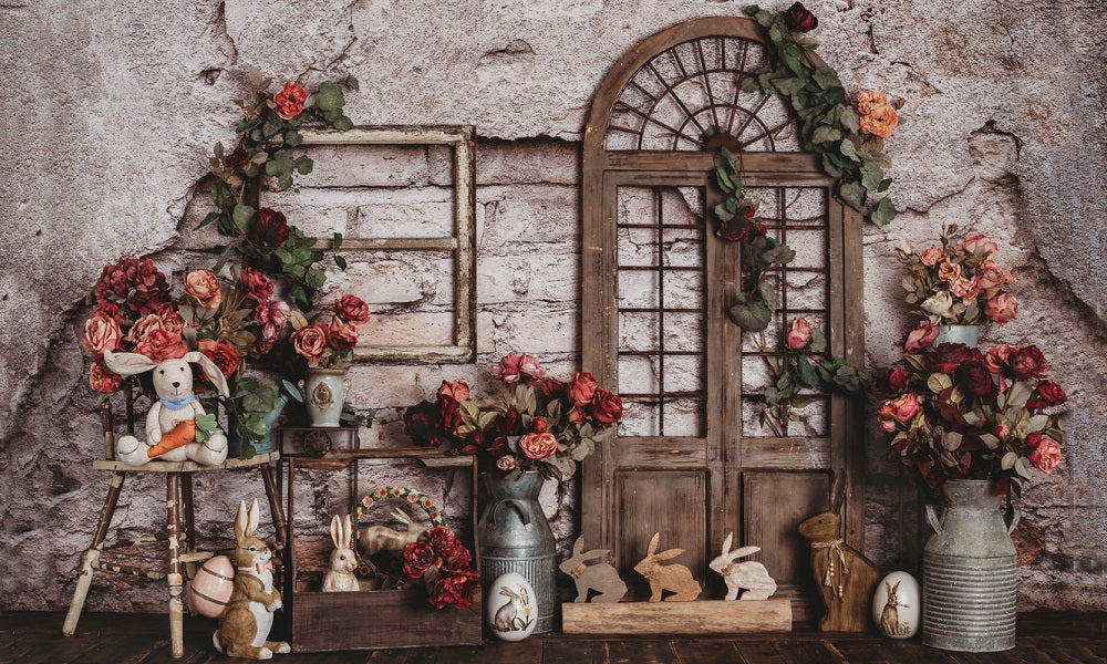 Kate Lapin Printemps Pâques Porte Jardin Toile de fond conçue par Rose Abbas Photographie