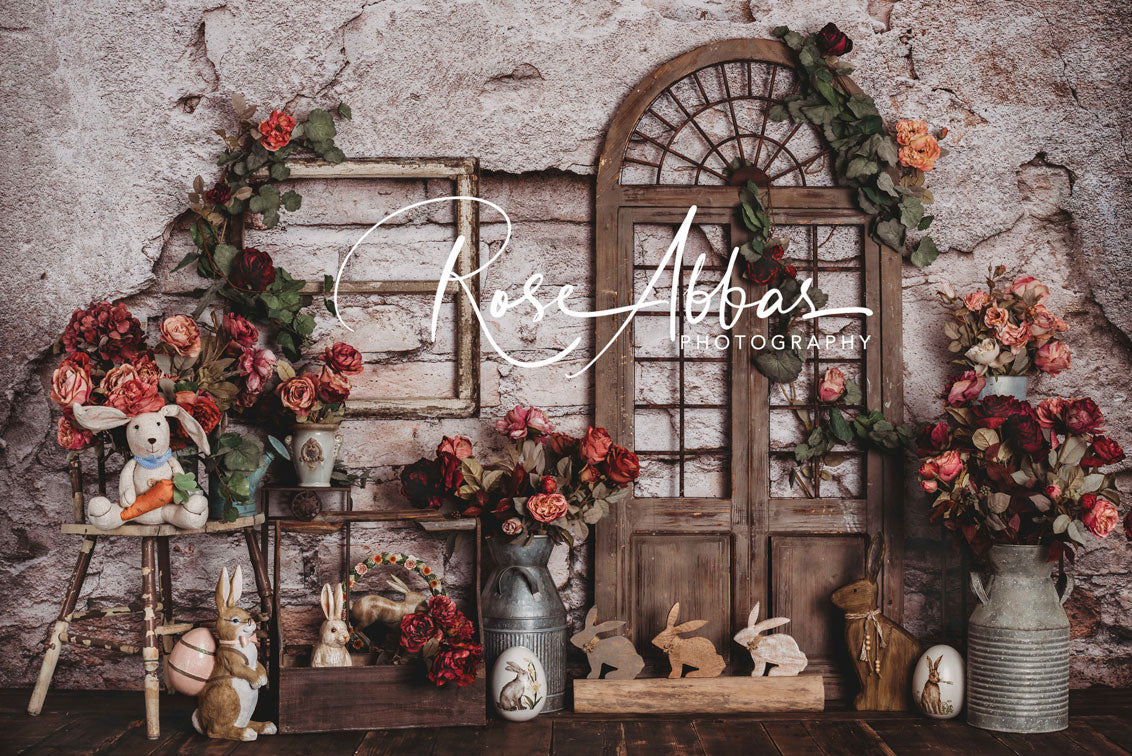 Kate Lapin Printemps Pâques Porte Jardin Toile de fond conçue par Rose Abbas Photographie