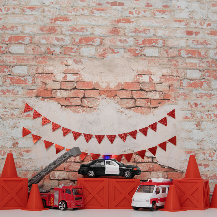 Kate Anniversaire Ambulance Garçon Toile de fond conçu par Mini MakeBelieve