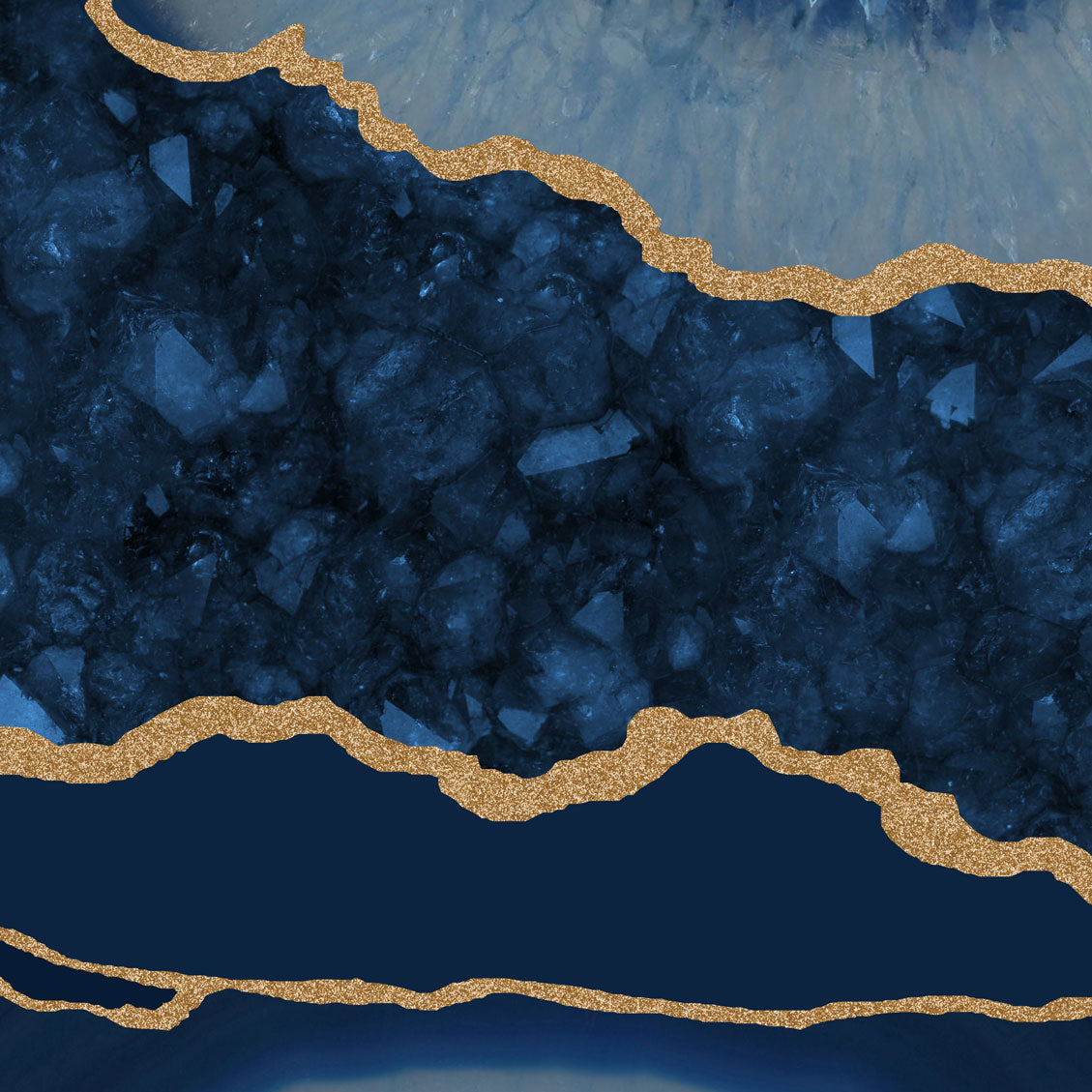 Tapisserie Kate Toile de fond Geode bleue conçue par Mini MakeBelieve