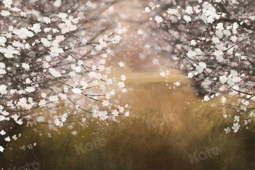 Kate Toile de fond de jardin de fleurs Ewha de printemps pour la photographie - Kate Backdrop FR