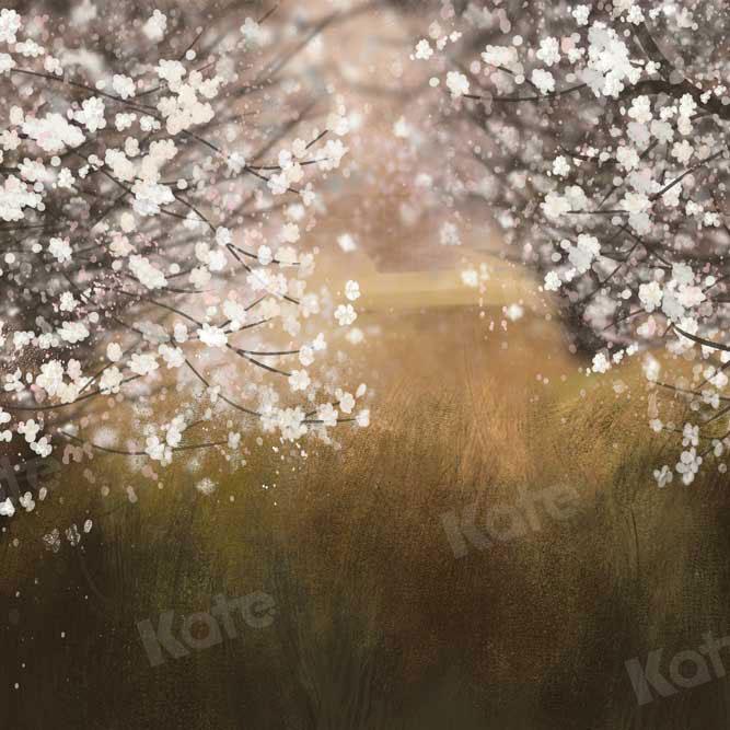 Kate Toile de fond de jardin de fleurs Ewha de printemps pour la photographie - Kate Backdrop FR