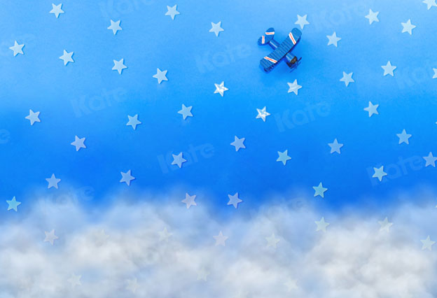 Kate Étoiles Ciel Avion Voyage autour du monde Toile de fond pour la photographie - Kate Backdrop FR
