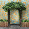 Kate Porte Vigne Mur de fleurs Jaunes Été Toile de fond pour la photographie - Kate Backdrop FR