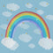 Kate Nuages Rêve Arc-en-ciel Ciel Enfants Toile de fond pour la photograpihe - Kate Backdrop FR