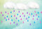 Kate Nuages Goutte de pluie Douche de bébé Toile de fond conçue par Jerry_Sina - Kate Backdrop FR