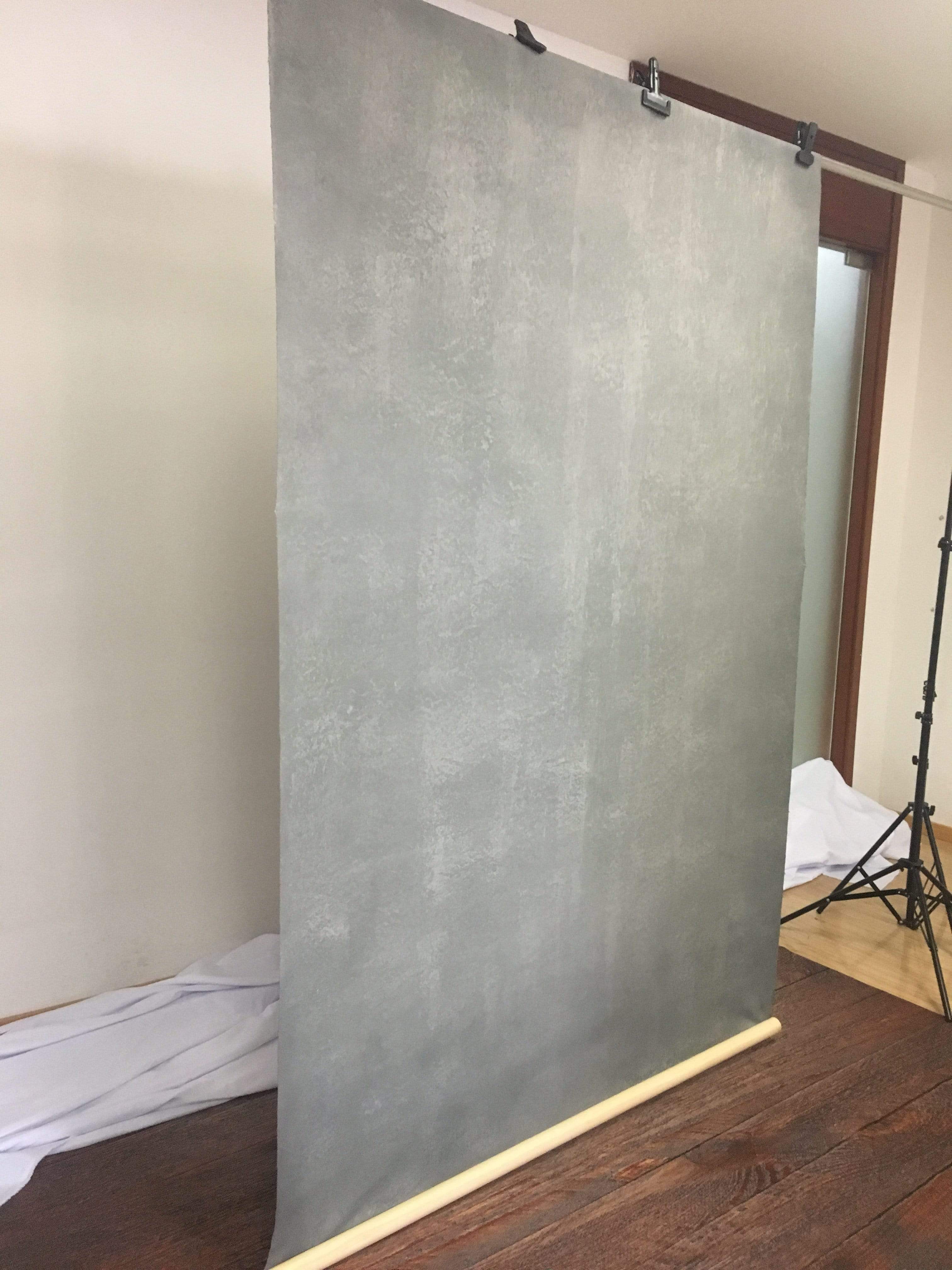 Katebackdrop£ºKate Abstract Texture Cold Tones of Green and Grey Hand Painted Backdrops