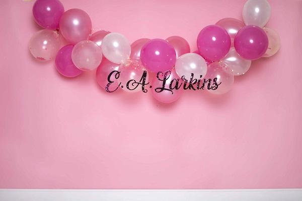 Kate ballons flamant rose ton mur fille enfants anniversaire toile de fond conçu par Erin Larkins