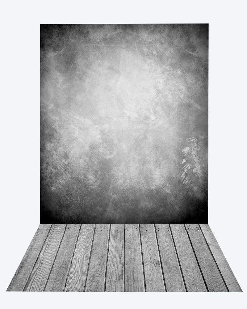 Katebackdrop¡êoKate gray abstract texture backdrop + wood floor mat