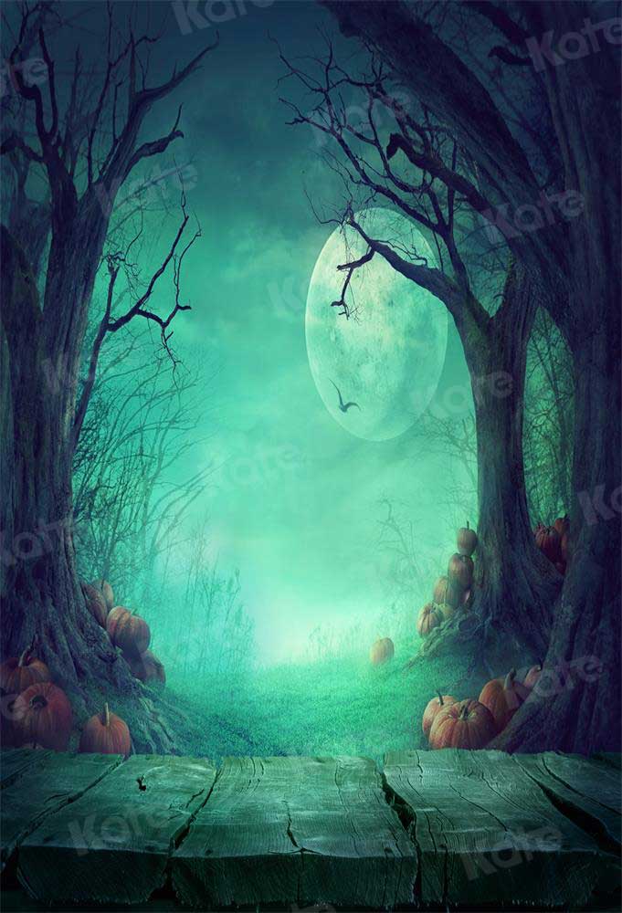 Kate Photographie Fantastique Halloween Décors Forêt Nuit Lune