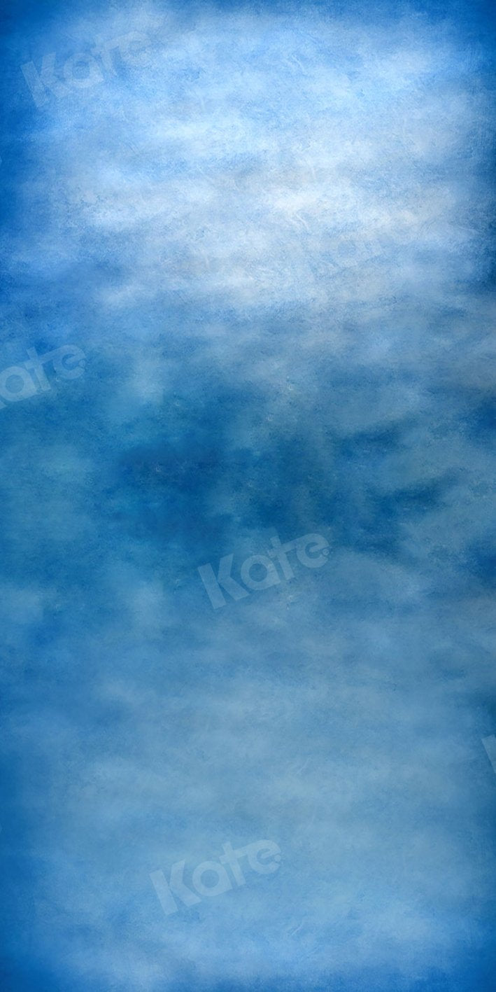 Kate Sweep Mur-à-Sol Bleu Abstrait Famille Toile de fond pour la photographie - Kate Backdrop FR