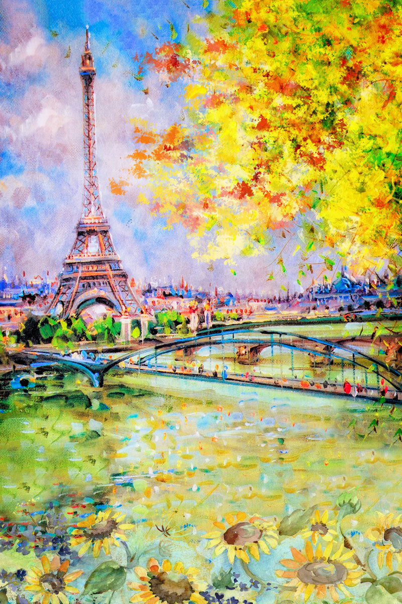 Kate Pont d'Iéna Peinture à l'huile de la fête nationale de la tour Eiffel pour les photographes toile de fond - Kate Backdrop FR