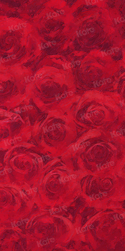 Kate toile de fond Art de peinture à l'huile abstraite de fleur de rose pour le studio de photographe