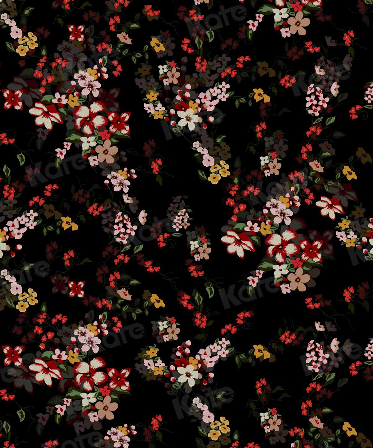 Kate Toile de fond de Fleur abstraite backdrop noire pour studio de photographe