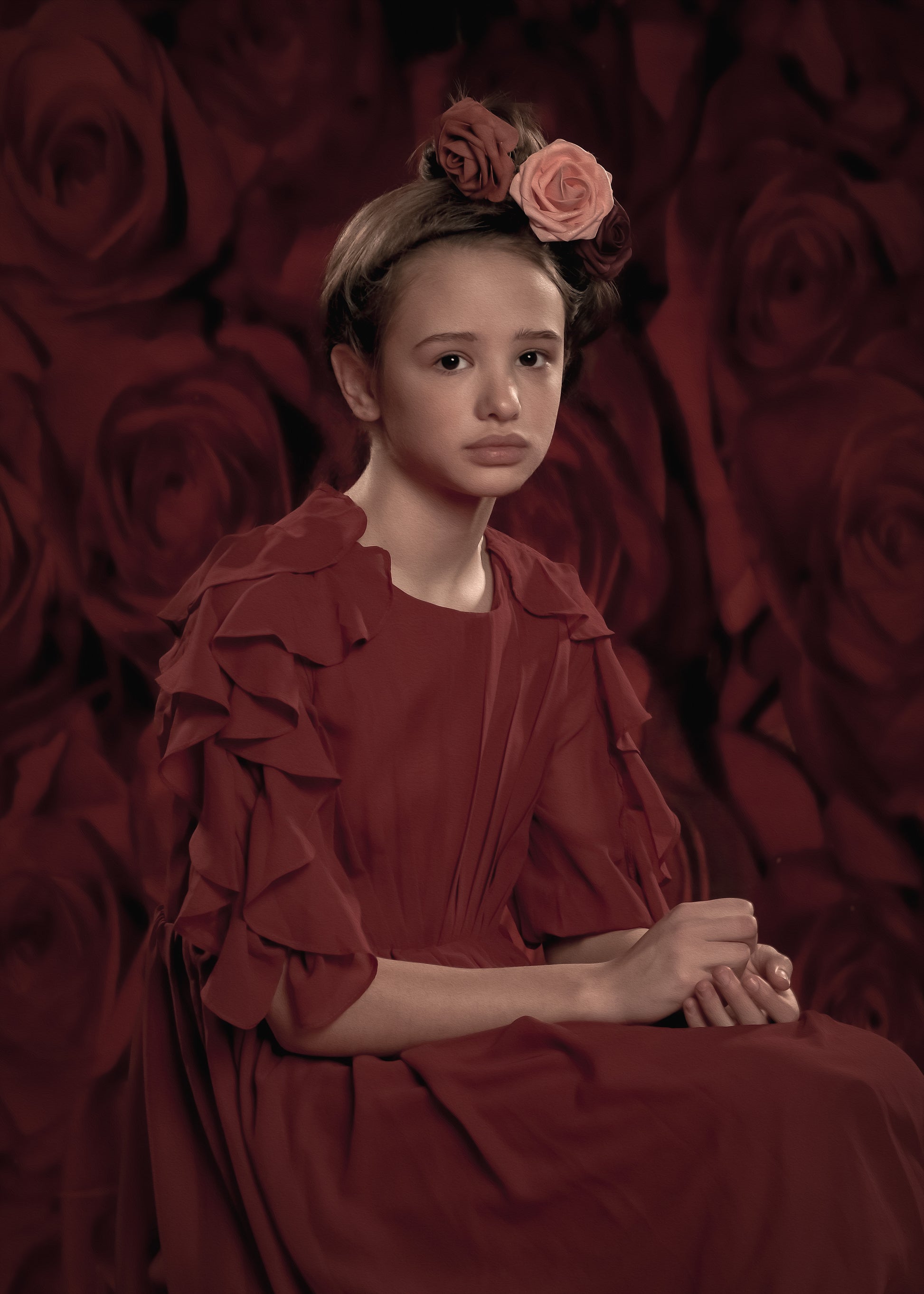 Kate Fleurs Saint-Valentin Roses rouges Toile de fond pour la photographie - Kate Backdrop FR