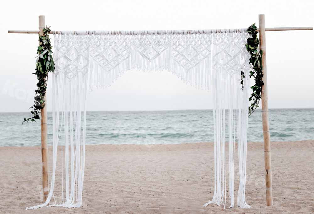 Kate toile de fond de mariage de plage conçue par Chain Photographie