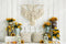 Kate Boho Tournesol Mur en bois Blanc Toile de fond pour la photographie - Kate Backdrop FR