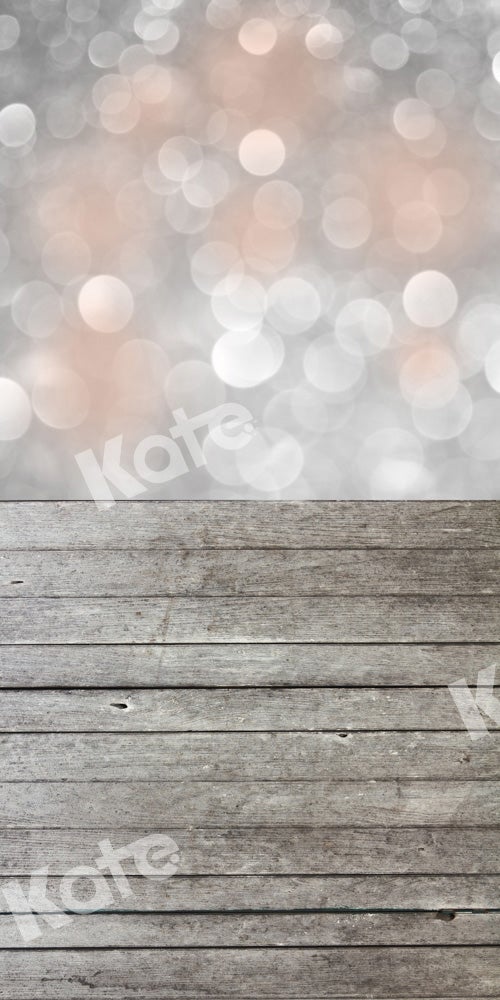 Kate Bokeh toile de fond gris bois épissage conçu par chaîne photographie - Kate Backdrop FR