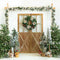 Kate Grange Sapin de Noël Porte en bois Toile de fond conçu par Emetselch - Kate Backdrop FR