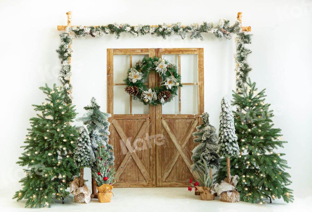 Kate Grange Sapin de Noël Porte en bois Toile de fond conçu par Emetselch