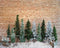 Kate Mur de briques Arbres de Noël Toile de fond conçue par Mandy Ringe - Kate Backdrop FR