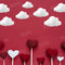 Kate Nuage Saint Valentin Toile de fond en forme de coeur pour la photographie - Kate Backdrop FR