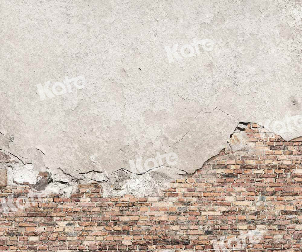 Kate ciment de toile de fond de mur de brique fissuré conçu par Chain Photographie