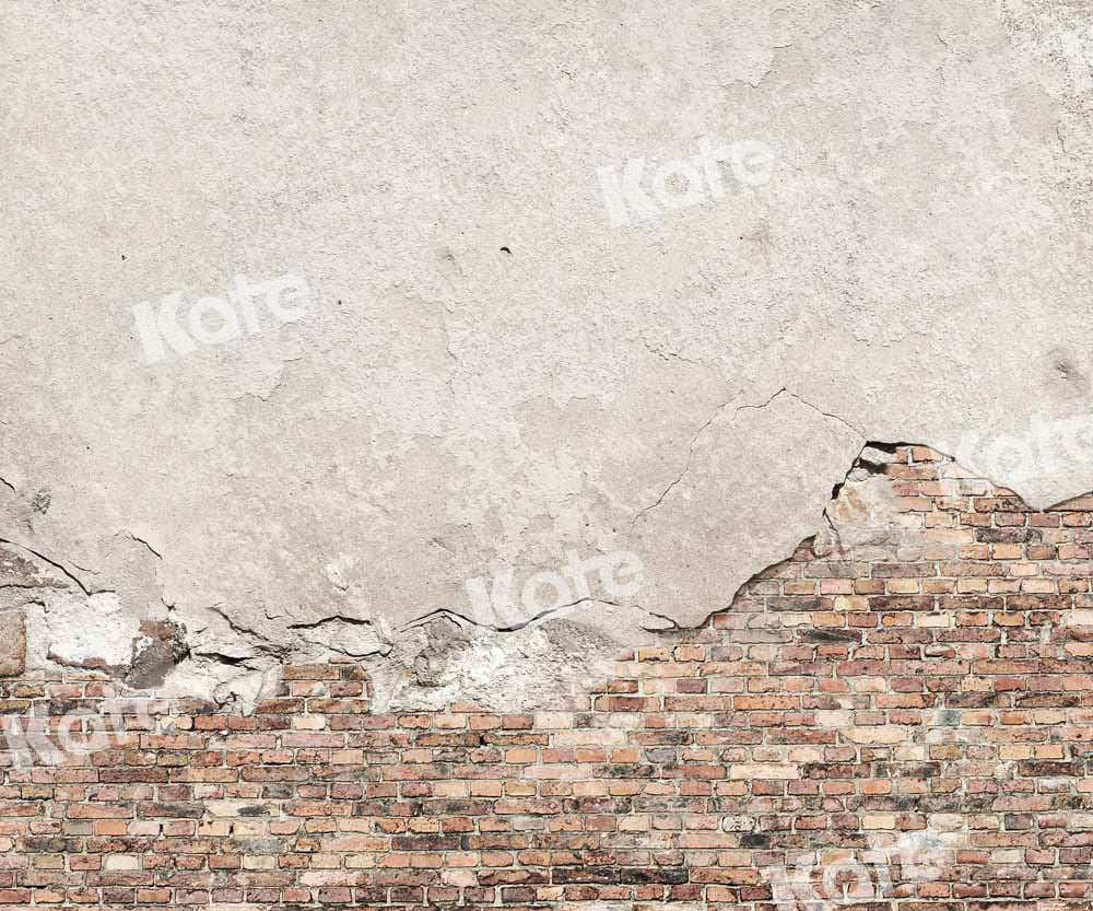 Kate ciment de toile de fond de mur de brique fissuré conçu par Chain Photographie - Kate Backdrop FR