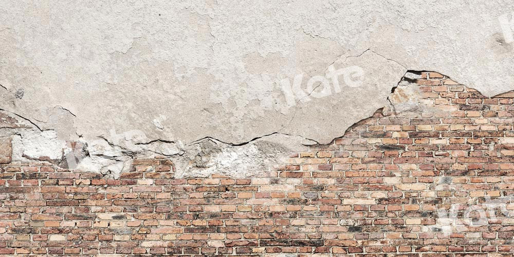 Kate ciment de toile de fond de mur de brique fissuré conçu par Chain Photographie
